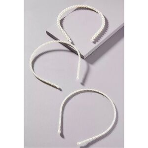 Anthropologie Zoey Pearl Headband Set